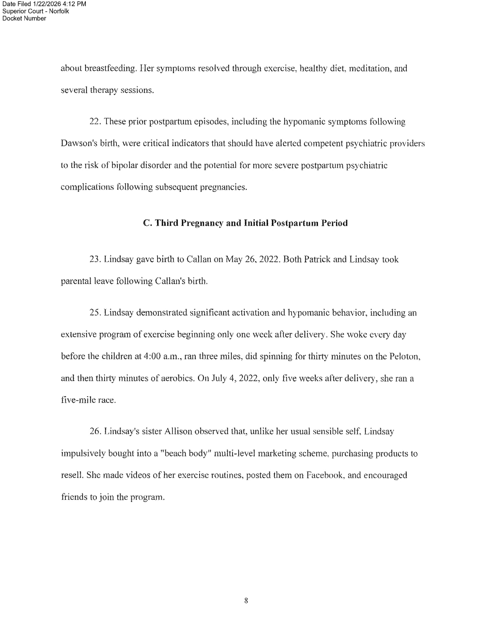 Page 8 of 28 of the complaint