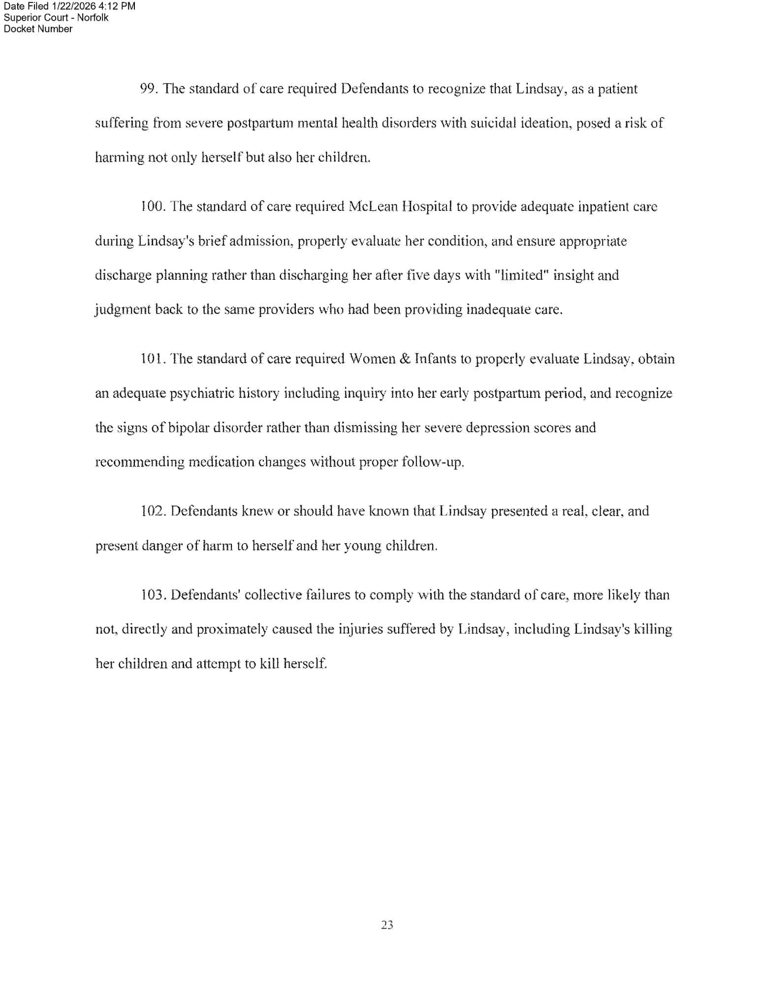 Page 23 of 28 of the complaint